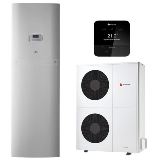 Ensemble Pompe à chaleur Air / Eau Genia Air 10 kW Monophasé chauffage et ECS 190L + régulation MiPro Sense radio - Saunier Duval - SAUAIR10ECSM_0