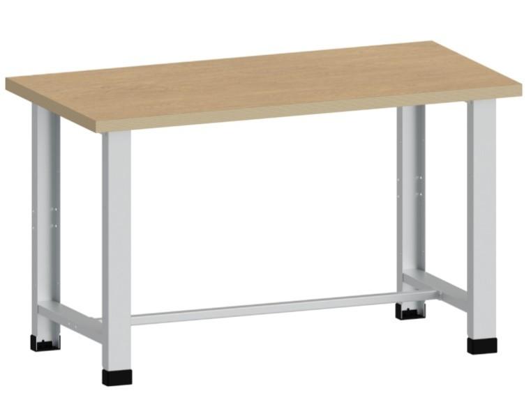 Établi fixe simple d’atelier - Multiplis Hêtre 40mm - structure en acier - 600 kg - Rolléco_0