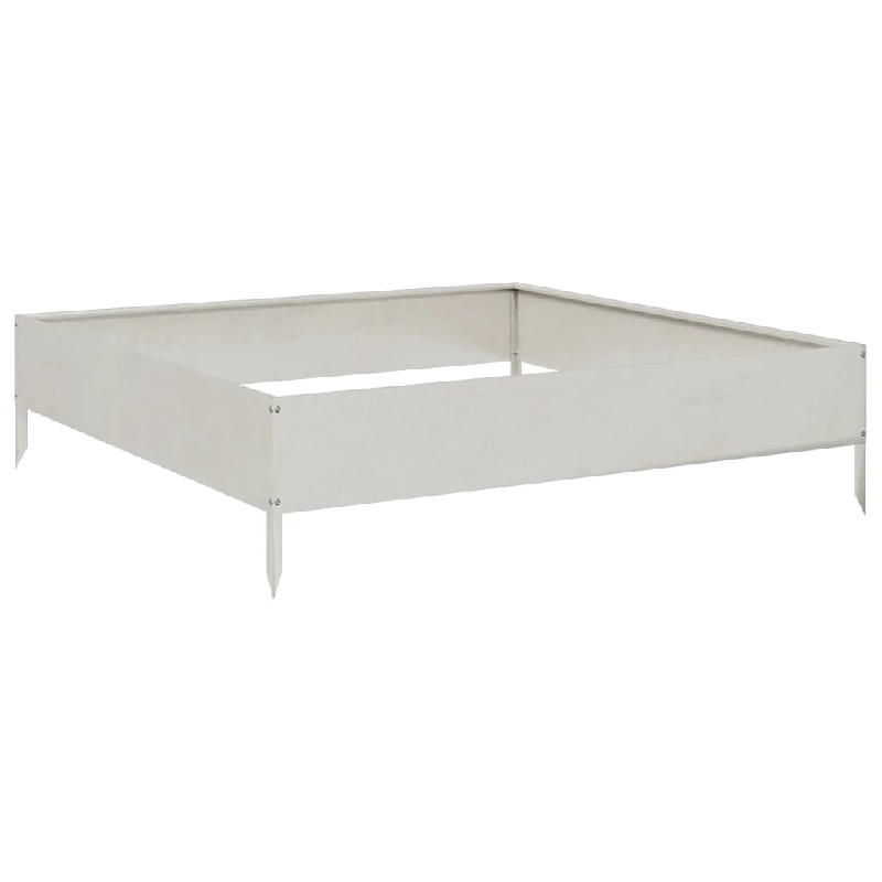 Helloshop26 - Jardinière bac lit surélevé plantes fleurs terrasse jardin de jardin 100 x 100 x 26 cm acier inoxydable Argent 02_0039277 - 300021845_0