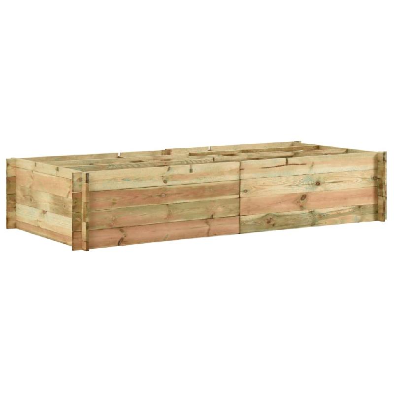 Jardinière pour légumes en bois de pin imprégné - 197 x 100 x 40 cm - 02_0000838_0