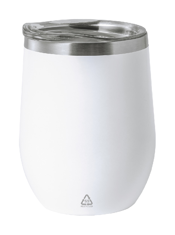 Mug thermos - double paroi en acier inoxydable recyclé - 350 ml_0