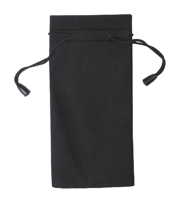 Pochette en polyester pour lunettes de soleil - couleur noire - poids 7g_0