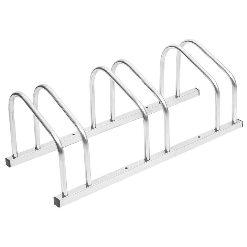 Porte-vélos en acier galvanisé - 73,5 x 33 x 26 cm - Pour 3 vélos - Fonction antivol 02_0004586_0