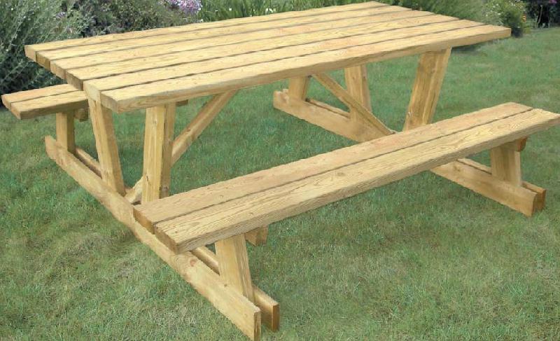 TABLE PIQUE-NIQUE EN BOIS 