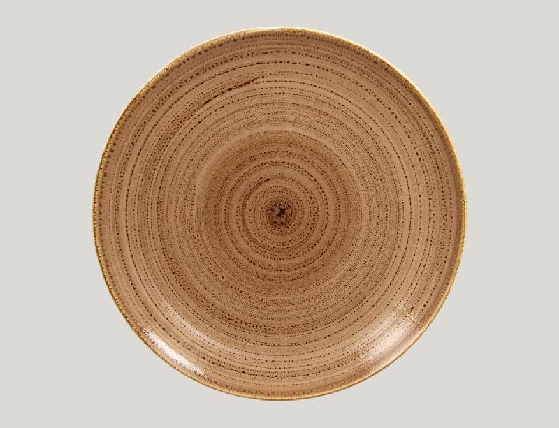ASSIETTE COUPE PLATE ROND MARRON PORCELAINE Ø 31 CM TWIRL RAK