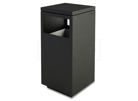 03.062.Sn - Poubelle publique Mimesis - Zano - 72L - Acier inox ou noir - Design contemporain_0
