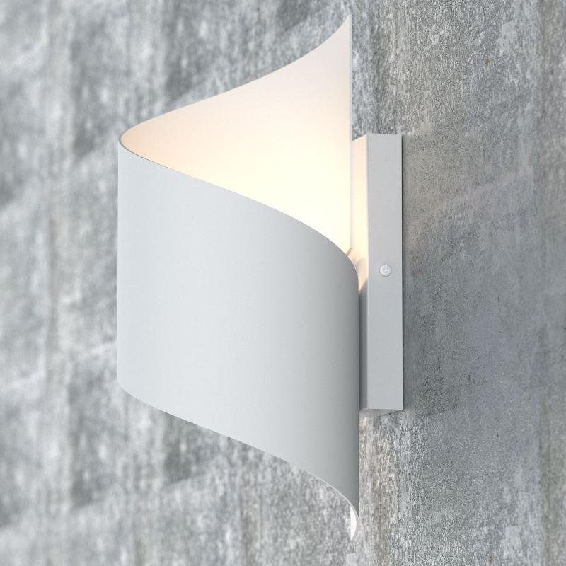 EMIBIG LIGHTING APPLIQUE MURALE SPINER BLANCHE, HAUTEUR 30 CM, ACIER