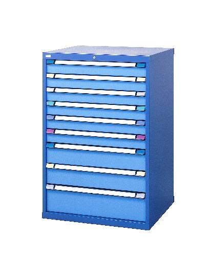 ARMOIRE 9 TIROIRS TM CLASSIC 80,5X120 CM BLEU PIGEON/BLEU CLAIR - MANUTAN COLLECTIVITÉS