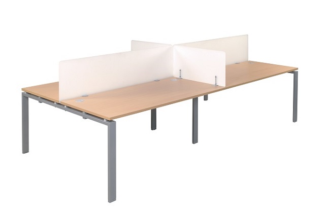 Bureau droit Astro Arche - 4 postes de travail avec séparations en option_0
