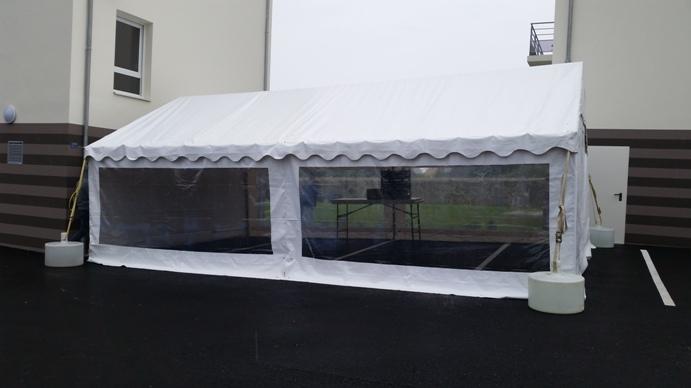 Barnum - Tente de réception blanche avec fenêtres 5 m x 8 m - 40 m²_0