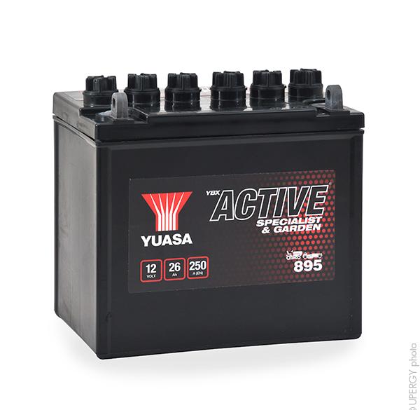 BATTERIE MOTOCULTURE YUASA ACTIVE GARDEN 12N24-3A / 895 12V 26AH_0