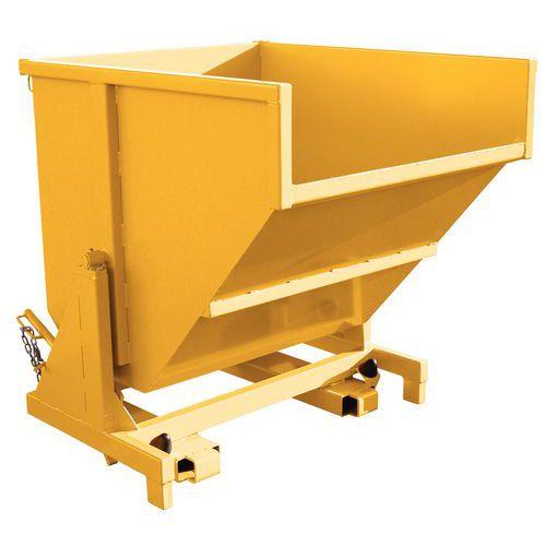 BENNE BASCULANTE ACIER LAQUE 480 LITRES-SUR SOCLE-TYPE M3 - GOUBARD