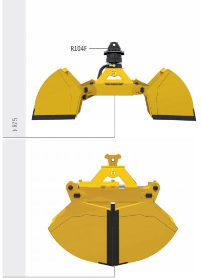 Bennes preneuses pour grues et mini-pelles R75/400 Rozzi - Haute qualité et durabilité_0