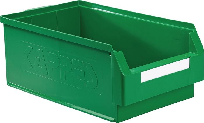 Boîte de rangement à ouverture frontale 500x300x200 mm - PE vert - Résistante et compatible alimentaire - RASTERPLAN_0