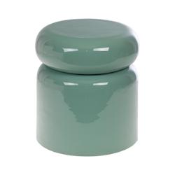 Bout de canapé petit modèle Elvis amande -  Vert Rond Métal Amadeus 29x29 cm - vert métal 3520071974033_0
