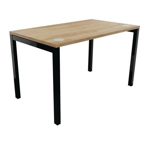 BUREAU DROIT ASTRO ARCHE 120X70 CHÊNE VIEILLI/NOIR - BURONOMIC