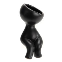 Cache pot bonhomme Eliot noir -  Autre Céramique Amadeus 11x8 cm - noir céramique 3520071846682_0