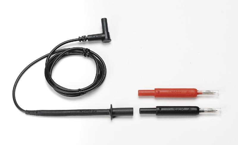 CHAUVIN ARNOUX - Kit d'accessoires pour DDT/VAT CA 74x/xN, CA 76x/xN - Cordon 1,10m avec pointe fiche 4 isolée et fiche coudée 4mm - Pointes de touche IP2X D4 RD/BK, IEC_0