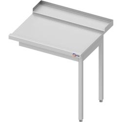 Cleiton® - Table de sortie droite avec 1 bac 1000x750x880 mm | Table d'entrée pour lave-vaisselle à capot 1 mm d'épaisseur_0