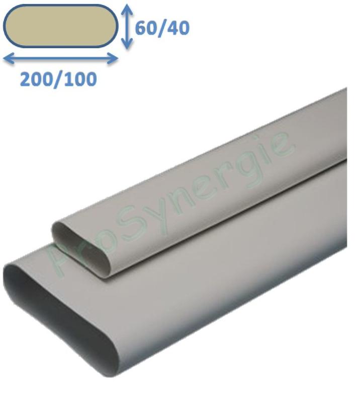 CONDUIT MINIGAINE OBLONG PVC 60X200MM (ÉQUIVALENT Ø125MM) - L= 3 M