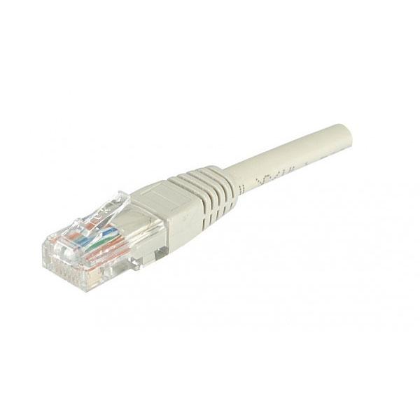 CORDON RJ45 CATEGORIE 5E U/UTP GRIS - 0,5 M