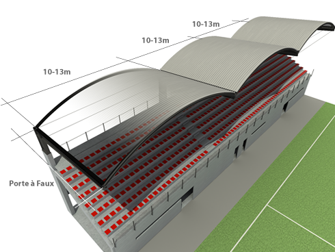 Couvertures de terrain de sport - couverture de gradins_0