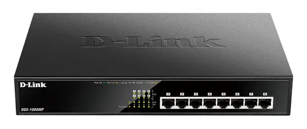 D-Link DGS-1008MP commutateur réseau Non-géré Gigabit Ethernet (10/100/1000) Connexion Ethernet, sup_0