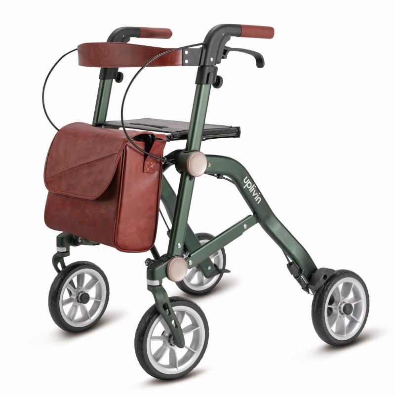 Déambulateur 4 roues UPLIVIN Trive - poignées ajustables 84-96 cm - assise 125 kg - sacoche 5,5 kg_0