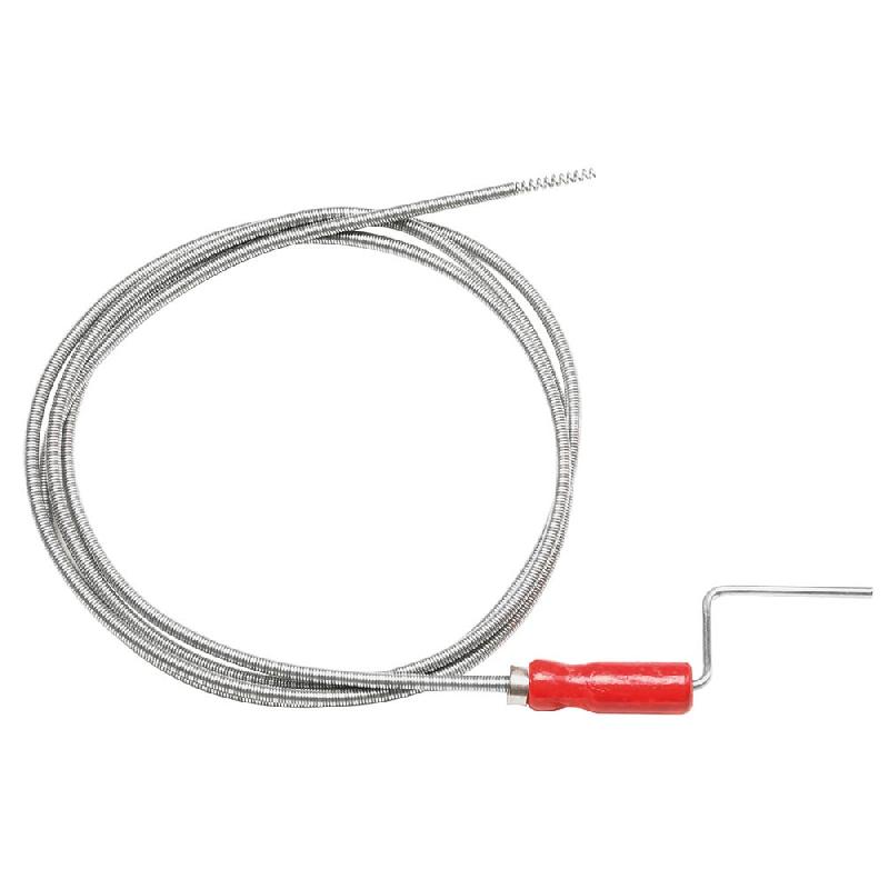 Déboucheur d'évier 10m PRFD100 - pour petites canalisations avec tige flexible en métal chromé_0