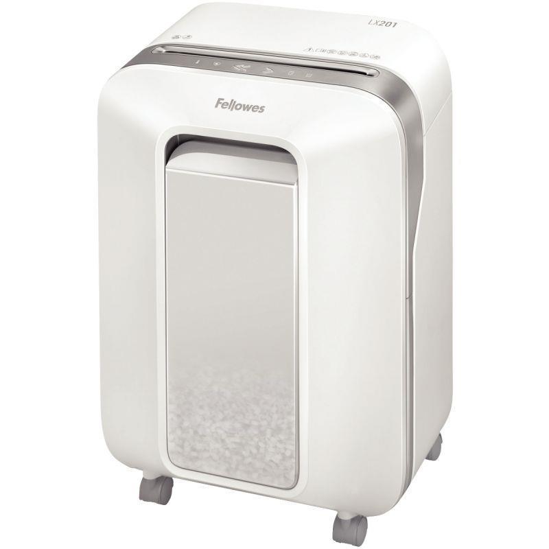 Destructeur personnel micro LX201 - 12 feuilles - blanc - coupe microparticules 2x12mm - corbeille 22L - système IntelliBar_0