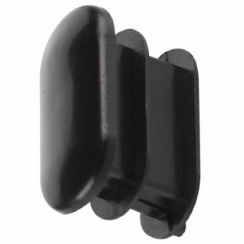 EMBOUTS PLASTIQUE POUR BARRE DE PENDERIE OVALE 30X15 MM-COLORIS NOIR PERGA