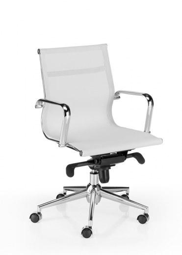 Fauteuil de bureau ARIANE - Bas dossier - Résille blanche ou noire - Référence 7646 FR206_0