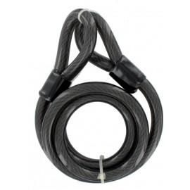 FTH THIRARD CÂBLE ACIER GAINE PVC NOIR 2 BOUCLES