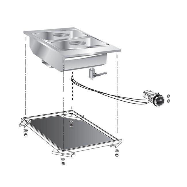 Gastro-Inox Gastro Inox Bain marie encastrable en inox 400x600x335mm - 7445908510559_0