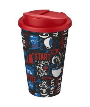 GOBELET ISOLANT BRITE-AMERICANO 350ML AVEC COUVERCLE ANTI-FUITE - ROUGE - GOBELETS ET MUGS PERSONNALISÉS