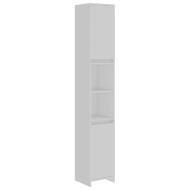 Helloshop26 - Armoire de salle de bain rangement élégant 30 x 30 x 183,5 cm en bois d'ingénierie blanc 02_0047737 - blanc Bois massif 3000234935519_0