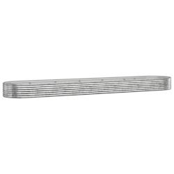 Helloshop26 - Jardinière bac lit surélevé plantes fleurs terrasse jardin de jardin acier enduit de poudre argenté Argent 02_0039701 - 3000218543235_0