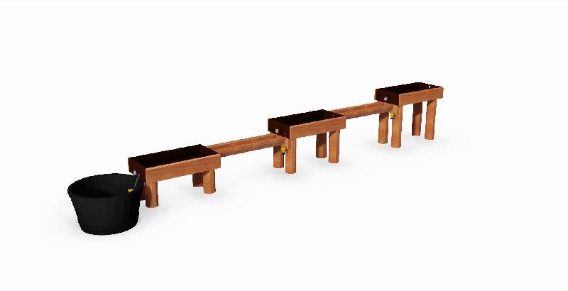 Jeu d'eau et sable en robinier Ania réf-8038426 - Hags - Structure pour aire de jeux avec spécifications détaillées_0