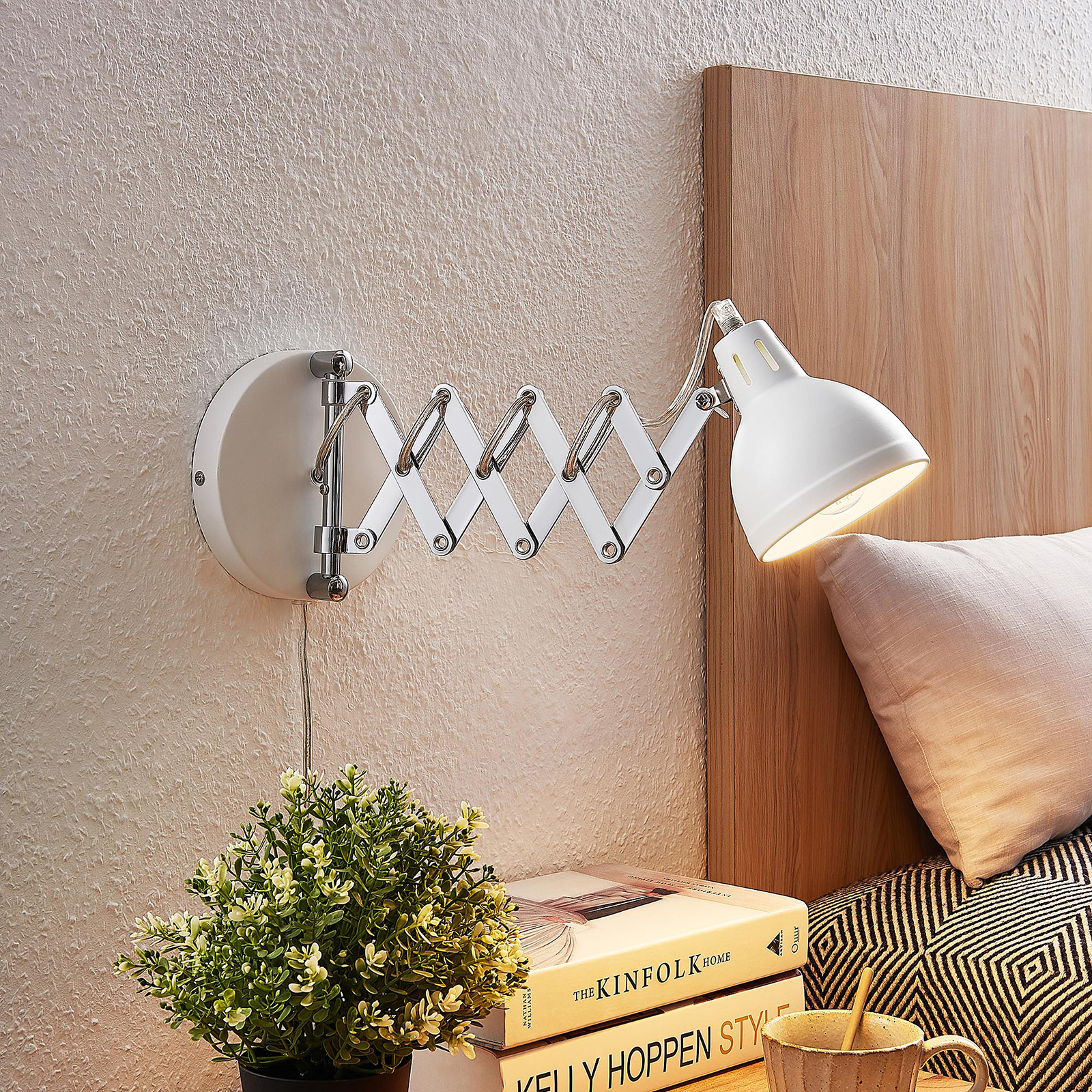 LINDBY THEON APPLIQUE AVEC BRAS CISEAUX, BLANC MAT