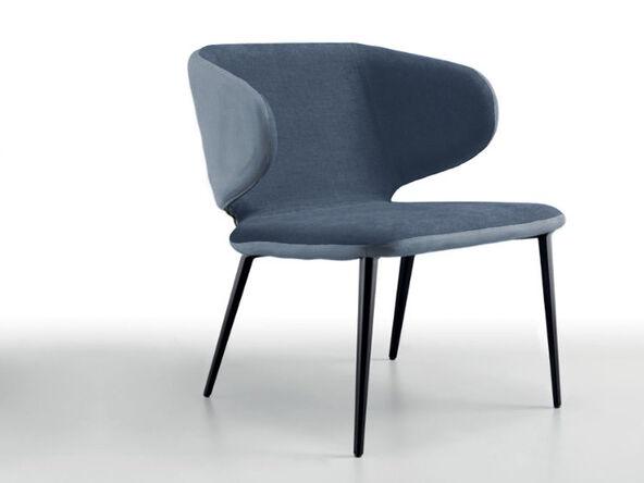 Fauteuil Wrap Lounge AP M TS de MIDJ hauteur 74 cm pied métal et revêtement tissu_0