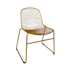 Now's Home - Lot De 2 Chaises En Metal Dore Empilables Montauk - 3256390245102_0