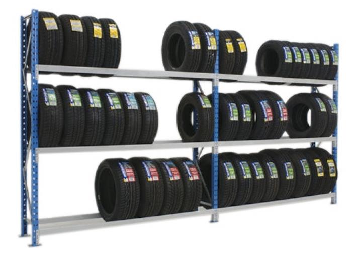 Option stockage de pneus - lisses adaptées à la forme des pneus - capacité jusqu'à 1500 kg par niveau_0