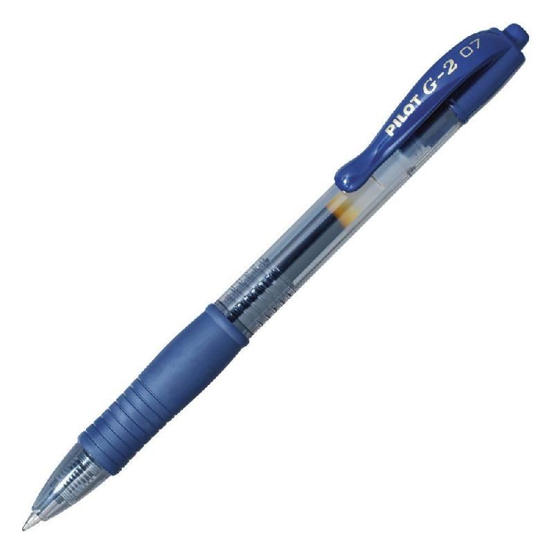 PILOT STYLO BILLE PILOT G2 - ENCRE GEL - RÉTRACTABLE - 0,7 MM- BLEU FONCÉ (PRIX UNITAIRE)