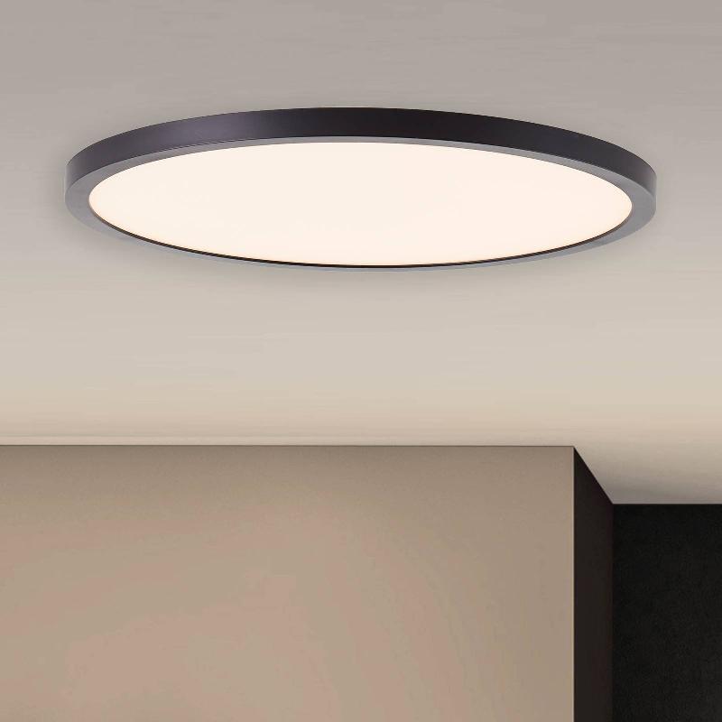 BRILLIANT PLAFONNIER LED TUCO, INTENSITÉ VARIABLE, NOIR, PLASTIQUE, Ø 30 CM