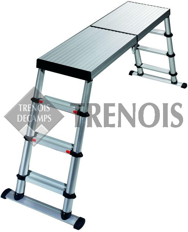 Plateforme télescopique ALT008 - aluminium Telestep - 3 hauteurs de travail (50, 60 et 88 cm) - HILAIRE_0