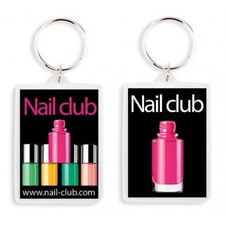 Porte-clés personnalisable avec photo - rectangulaire 95x55 mm - impression recto-verso 70x45 mm_0