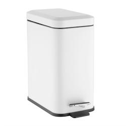 Poubelle de salle de bain slim Jantex blanche 5L - blanc GAHT475_0