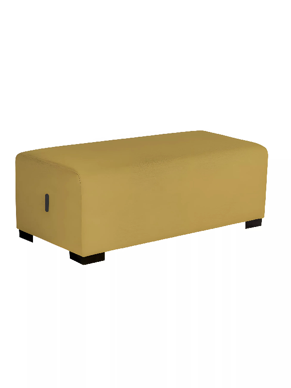 Pouf 2 places jaune safran_0