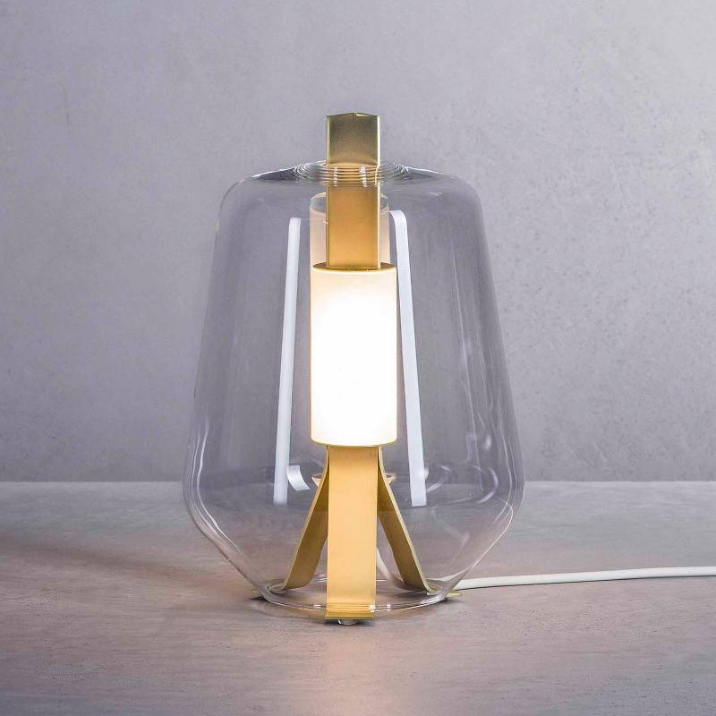 PRANDINA LUISA T1 LAMPE 2 700 K LAITON/TRANSPARENT