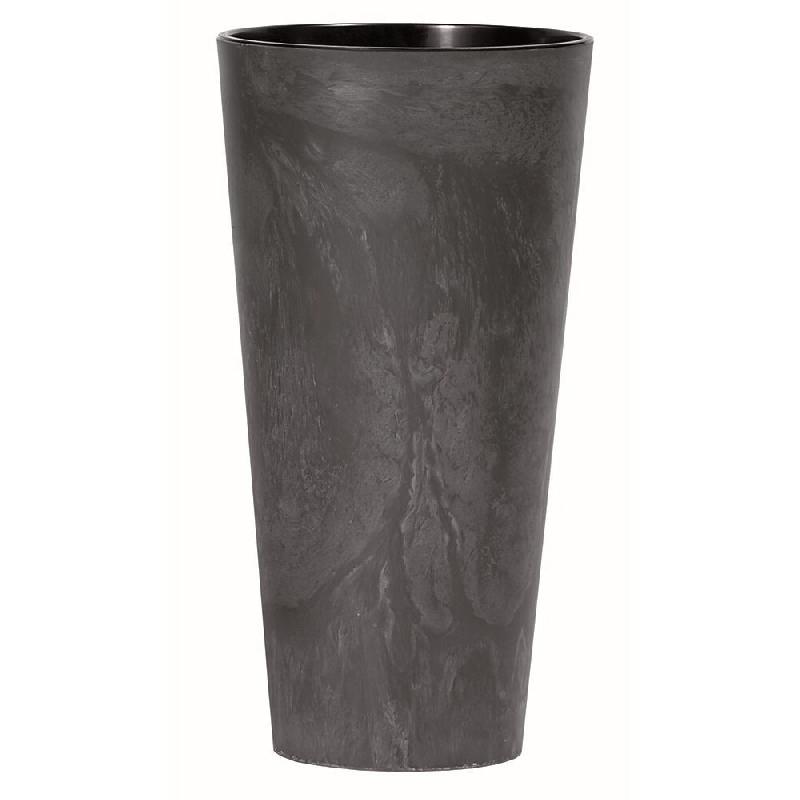 Prosperplast - Pot Tubus Slim Effect en plastique AVEC réservoir, coloris Anthracite, 57,2x30x30 cm - gris plastique ZA1450_0